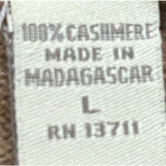 Valerie Stevens Sweater Womens Large‎ Brown Stripe 100% Cashmere Long Sleeve - Picture 9 of 11